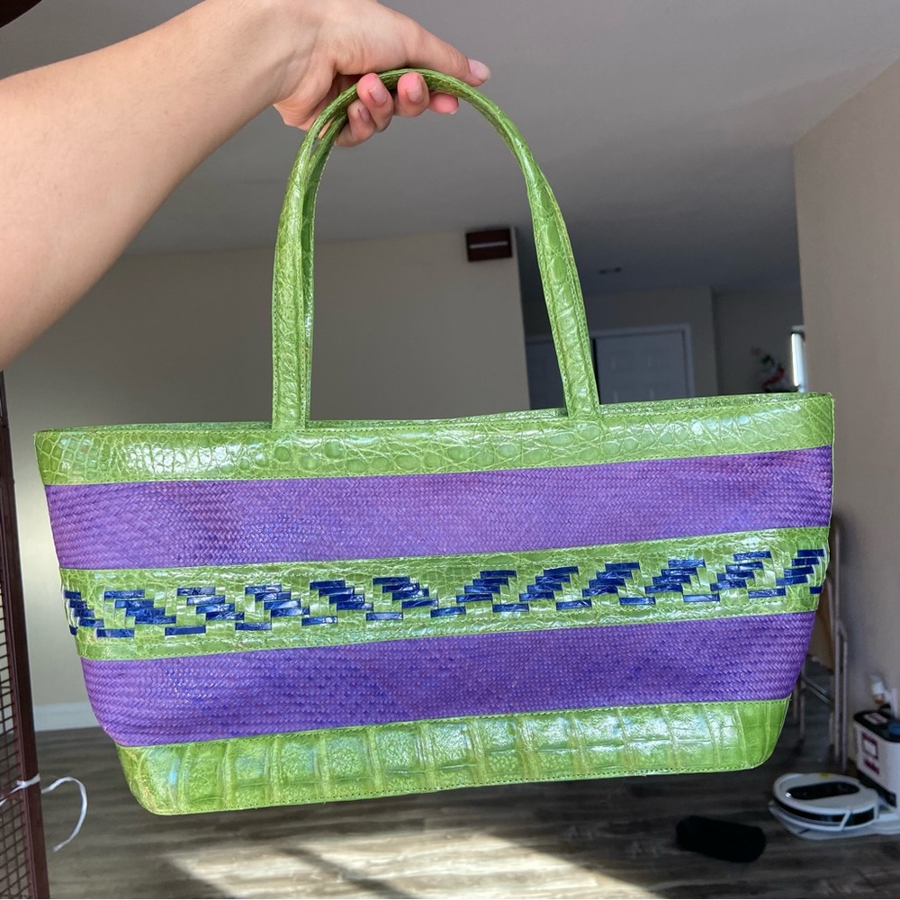 Genuine crocodile handbag by Nancy Gonzalez